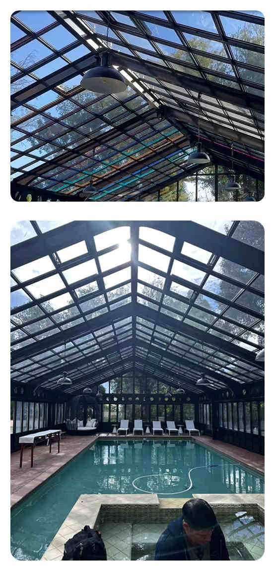 Greenhouse with Pool in LA: Retro Glass Box Meets Neon Nights